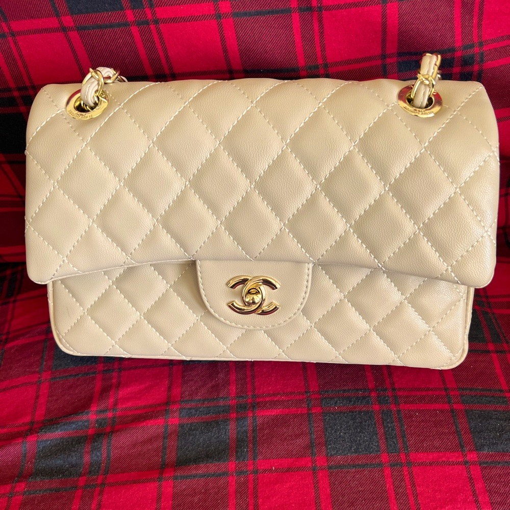 Beige Quilted Leather Bag Copy